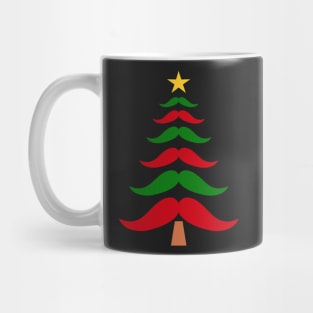 Mustache Christmas Tree Mug